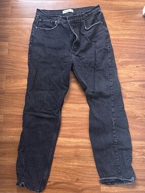 Abercrombie & Fitch Black Ultra High-Rise Straight Jeans
